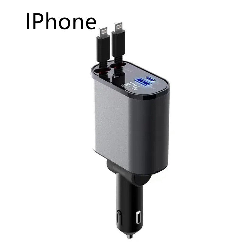 Metal Car Charger 100W Super Fast Charging Car