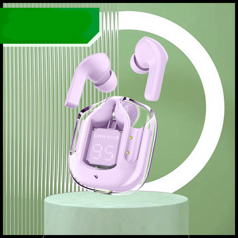 New Mini Transparent Wireless Bluetooth Headset Digital Display ENC Noise Reduction