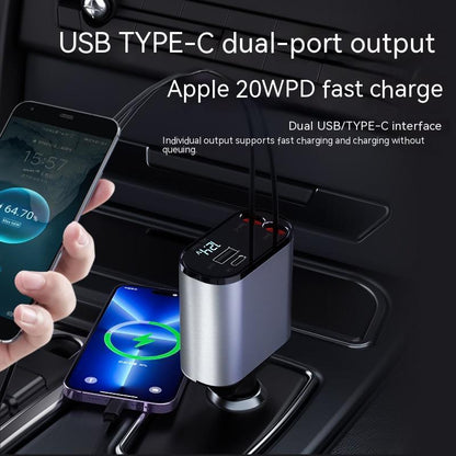 Metal Car Charger 100W Super Fast Charging Car